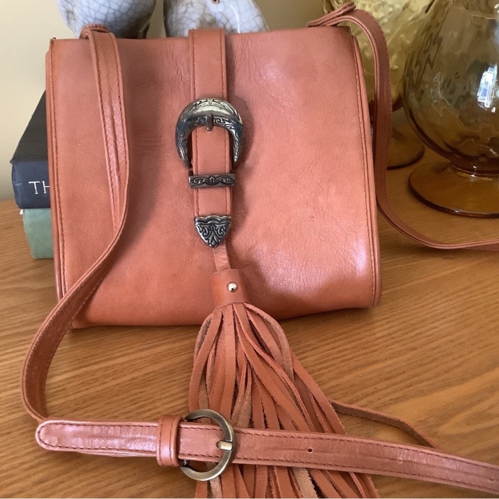Anthropologie Sancia Vanessa Mooney Cognac Bag belt bag crossbody
Full
Leather